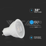 LED Крушка 6W GU10 SMD Пластик 38° 6400K