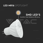 LED Крушка GU5.3 6W MR16 Пластик 38° 3000K