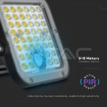 10W LED Соларен Прожектор LiFePo Батерия 3.7V Черен CCT 4000K + 6000K