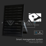 10W LED Соларен Прожектор LiFePo Батерия 3.7V Черен CCT 4000K + 6000K