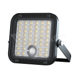 10W LED Соларен Прожектор LiFePo Батерия 3.7V Черен CCT 4000K + 6000K
