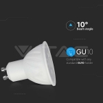 LED Крушка 6.5W GU10 SMD Пластик 10° 4000K