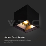 9W LED Соларна Стенна Лампа с Батерия 3.7V 3 в 1 Черно Тяло IP65