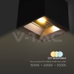 9W LED Соларна Стенна Лампа с Батерия 3.7V 3 в 1 Черно Тяло IP65