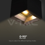 9W LED Соларна Стенна Лампа с Батерия 3.7V 3 в 1 Черно Тяло IP65