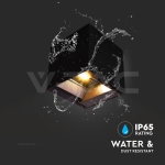 9W LED Соларна Стенна Лампа с Батерия 3.7V 3 в 1 Черно Тяло IP65