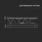 20W LED Линейно Тяло 60см 6500K 120 lm/W