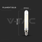 4W LED T20 LED Filament Крушка Прозрачно Покритие 4000K E14