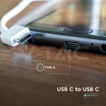 1M Type C USB Кабел Бял