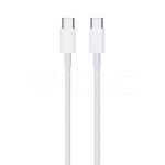 1M Type C USB Кабел Бял