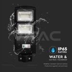 8W LED Соларна Улична Лампа Пластик 6000K Черно Тяло