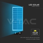 8W LED Соларна Улична Лампа Пластик 6000K Черно Тяло