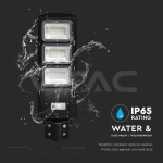 12W LED Соларна Улична Лампа Пластик 6000K Черно Тяло