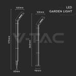 1.5W Соларно Градинско Колче Черно Тяло IP65