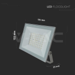 50W LED Прожектор 4000K Бяло Тяло