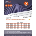 ULTRALUX - LED slim линейно осветително тяло 1.5m, IK08, 42W, 4000K, 220-240V AC, IP65 - LSP1504240