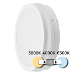 ULTRALUX - LED ПЛАФОНИЕРА, БЯЛА, 24W, 3000K/4000K/6500K, 220V-240V AC, IP54 - LPW24CCT