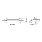 ULTRALUX - LED СТЪКЛЕН ПАНЕЛ ЗА ВГРАЖДАНЕ, КВАДРАТ, 6W, 4200K, 220V AC, IP44, ЧЕРЕН - LPSG642BL