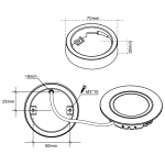 ULTRALUX - РАМКА ЗА ВЪНШЕН МОНТАЖ ЗА LED ЛУНА LML220442W - LMLFW