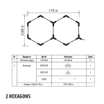КОМПЛЕКТ LED ОСВЕТЛЕНИЕ 2 HEXAGONS / ПЧЕЛНИ ПИТИ/  77W, 7700LM, 6000К
