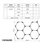 КОМПЛЕКТ LED ОСВЕТЛЕНИЕ 5 HEXAGONS / ПЧЕЛНИ ПИТИ/  168W, 16800LM, 6000К