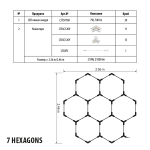 КОМПЛЕКТ LED ОСВЕТЛЕНИЕ 7 HEXAGONS / ПЧЕЛНИ ПИТИ/  210W, 21000LM, 6000К