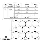 КОМПЛЕКТ LED ОСВЕТЛЕНИЕ 11 HEXAGONS / ПЧЕЛНИ ПИТИ/  322W, 32200LM, 6000К