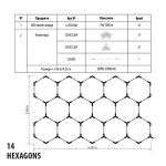 КОМПЛЕКТ LED ОСВЕТЛЕНИЕ 14 HEXAGONS / ПЧЕЛНИ ПИТИ/  399W, 39900LM, 6000К
