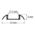 ULTRALUX - АЛУМИНИЕВ ПРОФИЛ ЗА LED ЛЕНТА ЗА ОТКРИТ МОНТАЖ, ТЕСЕН, 2М - APN215