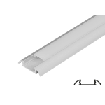 ULTRALUX - АЛУМИНИЕВ ПРОФИЛ ЗА LED ЛЕНТА ЗА ОТКРИТ МОНТАЖ, ТЕСЕН, 2М - APN215