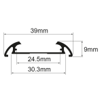ULTRALUX - АЛУМИНИЕВ ПРОФИЛ ЗА LED ЛЕНТА ЗА ОТКРИТ МОНТАЖ, ШИРОК, 2М - APN216
