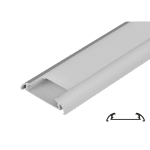 ULTRALUX - АЛУМИНИЕВ ПРОФИЛ ЗА LED ЛЕНТА ЗА ОТКРИТ МОНТАЖ, ШИРОК, 2М - APN216