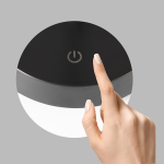 ULTRALUX - LED ДИМИРАЩА ПРЕЗАРЕЖДАЕМА НАСТОЛНА ЛАМПА 1.5W, 3000K, IP44, ЧЕРНА - DNLB153B