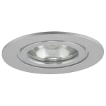 ULTRALUX - ЛУНА ЗА ВГРАЖДАНЕ КРЪГ, GU10, СТАЦИОНАРНА, ДРАСКАН АЛУМИНИЙ, АЛУМИНИЙ, IP44 - FBGU10AB