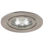 ULTRALUX - ЛУНА ЗА ВГРАЖДАНЕ КРЪГ, GU10, СТАЦИОНАРНА, САТИНИРАН НИКЕЛ, АЛУМИНИЙ, IP44 - FBGU10SN