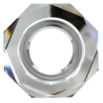 ULTRALUX - ЛУНА ЗА ВГРАЖДАНЕ ОСМОЪГЪЛНИК, GU10, СТАЦИОНАРНА, БЯЛА, КРИСТАЛ, IP20 - FCDGU10WH