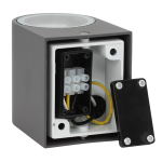 ULTRALUX - ФАСАДНО ОСВ.ТЯЛО ЕДНОСТРАННО, IP44, GU10, ЗА СТЕНА, ГРАФИТ - FOTGU10GR