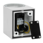 ULTRALUX - ФАСАДНО ОСВ.ТЯЛО ЕДНОСТРАННО, IP44, GU10, ЗА СТЕНА, БЯЛ - FOTGU10WH