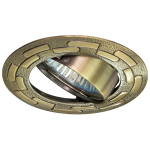 ULTRALUX - ЛУНА ЗА ВГРАЖДАНЕ КРЪГ, GU10, ПОДВИЖНА, САТИНИРАН МЕСИНГ, АЛУМИНИЙ, IP20 - FPDGU10SB