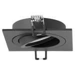 ULTRALUX - ЛУНА ЗА ВГРАЖДАНЕ КВАДРАТ, GU10, ПОДВИЖНА, ЧЕРНA, IP20 - FPSGU10BL