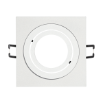 ULTRALUX - ЛУНА ЗА ВГРАЖДАНЕ КВАДРАТ, GU10, ПОДВИЖНА, БЯЛ, IP20 - FPSGU10WH