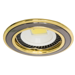 ULTRALUX - ЛУНА ЗА ВГРАЖДАНЕ КРЪГ, GU10, СТАЦИОНАРНА, ГРАФИТ/ЗЛАТО, АЛУМИНИЙ, IP20 - FSGU10GUG