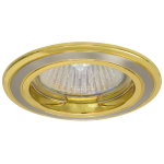 ULTRALUX - ЛУНА ЗА ВГРАЖДАНЕ КРЪГ, GU10, СТАЦИОНАРНА, САТИНИРАН НИКЕЛ/ЗЛАТО, АЛУМИНИЙ, IP20 - FSGU10SNG