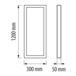 ULTRALUX - РАМКА 1200Х300 ЗА ОТКРИТ МОНТАЖ НА СВЕТОДИОДЕН ПАНЕЛ - FSM1232