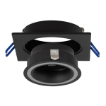 ULTRALUX - ЛУНА ЗА ВГРАЖДАНЕ КВАДРАТ GU10 СТАЦИОНАРНА ЧЕРНА - FSSGU10BL