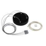 ULTRALUX - КОМПЛЕКТ ЗА ВИСЯЩ МОНТАЖ С 4 ВЪЖЕТА 100 СМ., ЧЕРЕН - KVM1241B