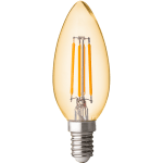 ULTRALUX - LED ДИМИРАЩ FILAMENT КОНУС 4W, E14, 2500K, 220V AC, АМБЪР - LFC41425D