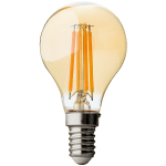 ULTRALUX - LED FILAMENT ТОПКА, ДИМИРАЩА, 4W, E14, 2500K, 220V AC, АМБЪР - LFG41425D