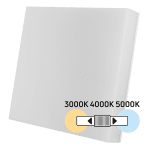 ULTRALUX - LED ПЛАФОНИЕРА 18W/24W/30W, CCT 3000K/4000K/5000K, 220V-240V AC, IK08, БЯЛА, КВАДРАТ, IP54 - LFPS30CCTS