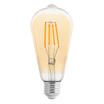 ULTRALUX - LED FILAMENT ЛАМПА КРУШКА, ДИМИРАЩА, 4W, E27, 2500K, 220-240V AC, АМБЪР - LFST42725D